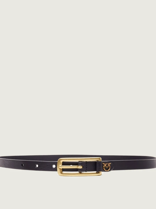 Zdjęcie produktu Pinko Skórzany pasek SKINNY BELT czarny