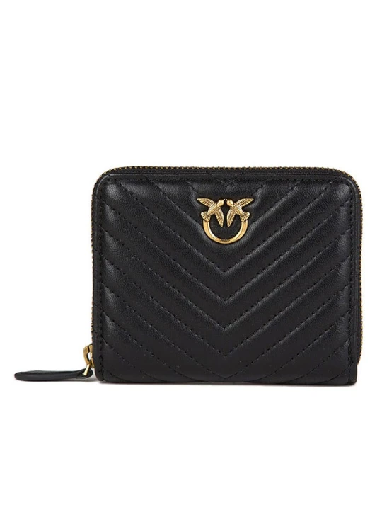 Zdjęcie produktu Pinko Skórzany portfel w kolorze czarnym - 13 x 11 x 3 cm rozmiar: onesize