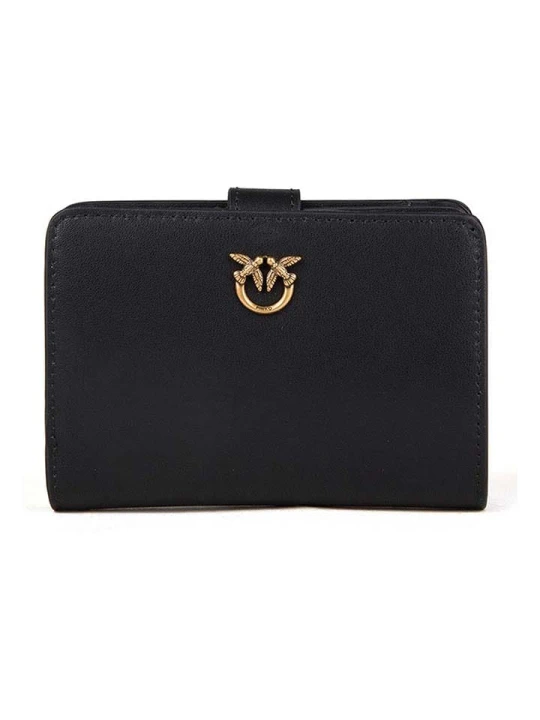 Zdjęcie produktu Pinko Skórzany portfel w kolorze czarnym - 14 x 8 x 2 cm rozmiar: onesize