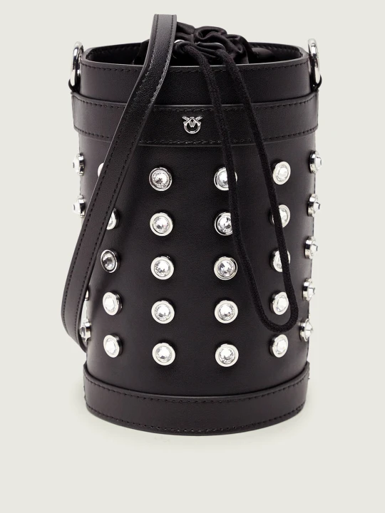 Zdjęcie produktu Pinko Skórzany worek MINI BUCKET czarny