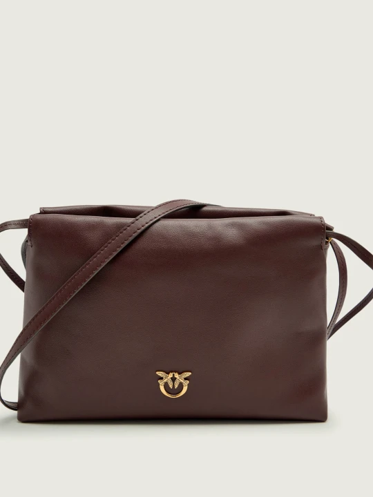 Zdjęcie produktu Pinko Skórzany worek MINI CLUTCH brązowy
