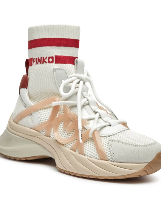 Zdjęcie produktu Pinko Sneakersy Ariel 05 | z dodatkiem skóry biały