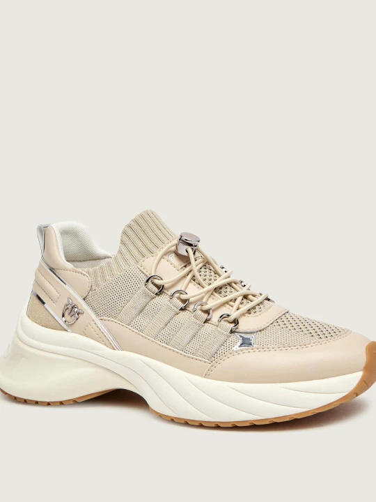 Zdjęcie produktu Pinko Sneakersy ARIEL 34 | z dodatkiem skóry beżowy