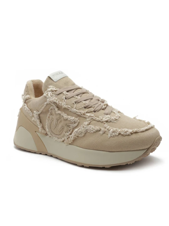 Zdjęcie produktu Pinko Sneakersy PAULETTE | z dodatkiem skóry beżowy