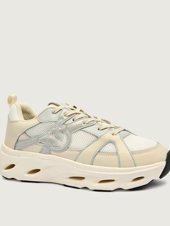Zdjęcie produktu Pinko Sneakersy PINK 06 | z dodatkiem skóry kremowy