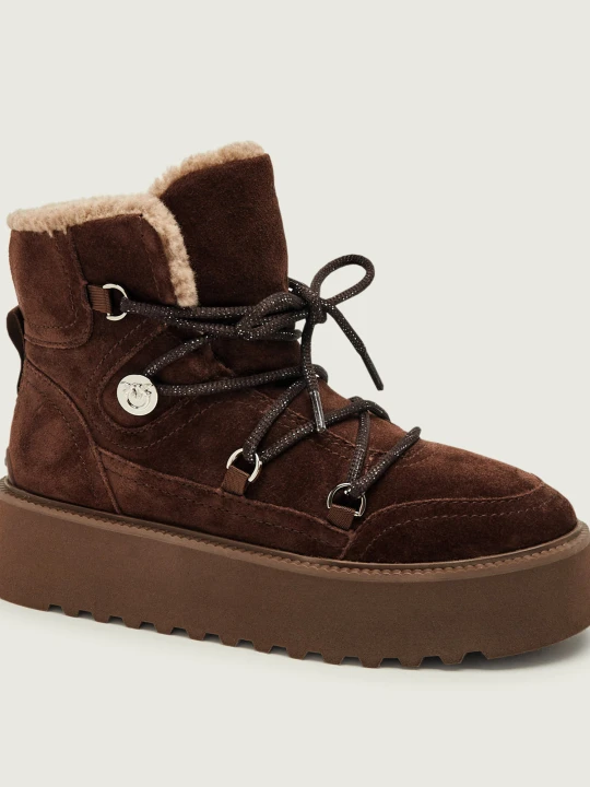 Zdjęcie produktu Pinko Śniegowce Martina 01 | zamsz | shearling brązowy
