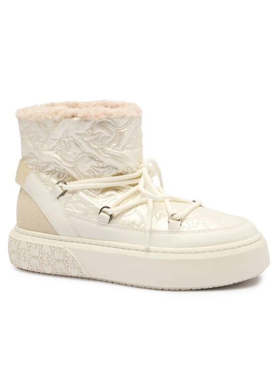 Zdjęcie produktu Pinko Śniegowce YOKO 19 | shearling | z dodatkiem skóry biały
