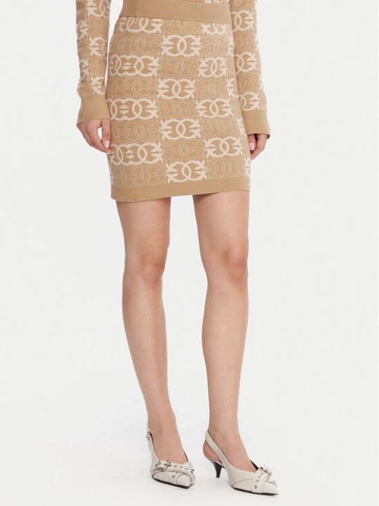 Zdjęcie produktu PINKO Spódnica mini Bang Bang 106040 A2YD Beżowy Slim Fit