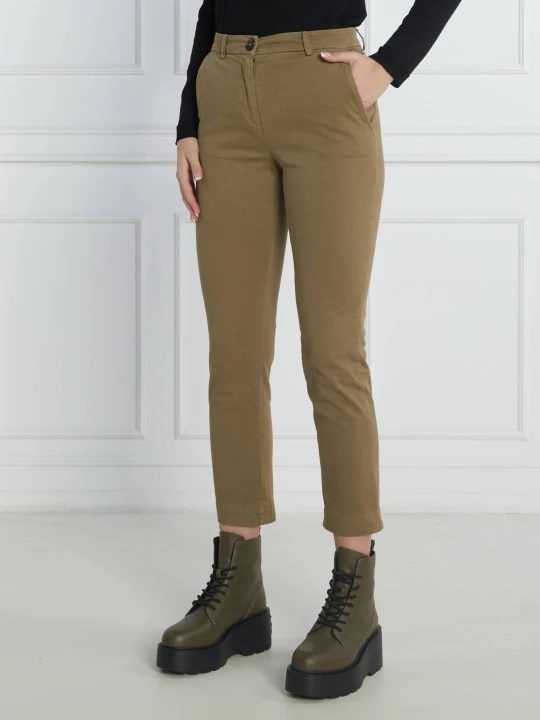 Zdjęcie produktu Pinko Spodnie CAMILLA | Slim Fit oliwkowy