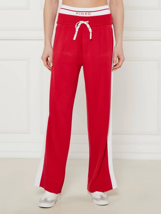 Zdjęcie produktu Pinko Spodnie dresowe MARSICANO | Regular Fit | pique czerwony