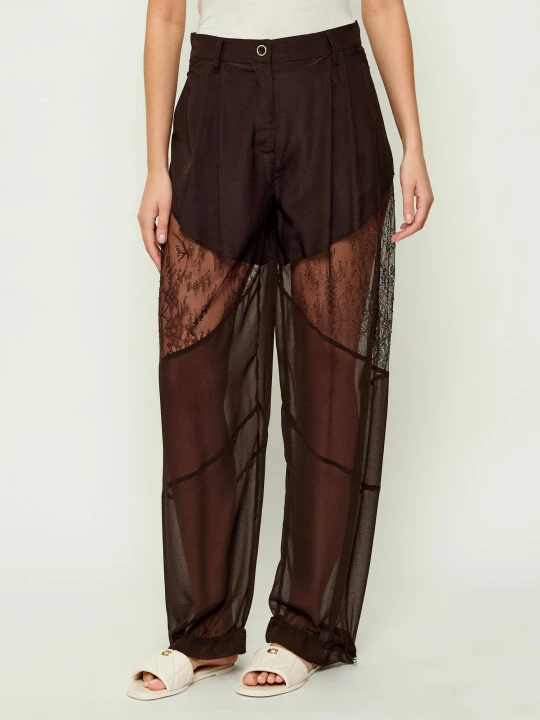 Zdjęcie produktu Pinko Spodnie NACY | Loose fit brązowy