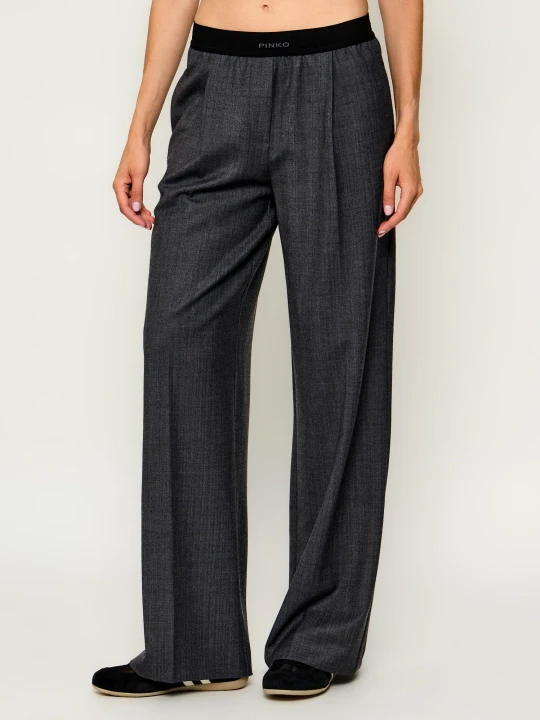 Zdjęcie produktu Pinko Spodnie Phaius | Relaxed fit | z dodatkiem wełny grafitowy