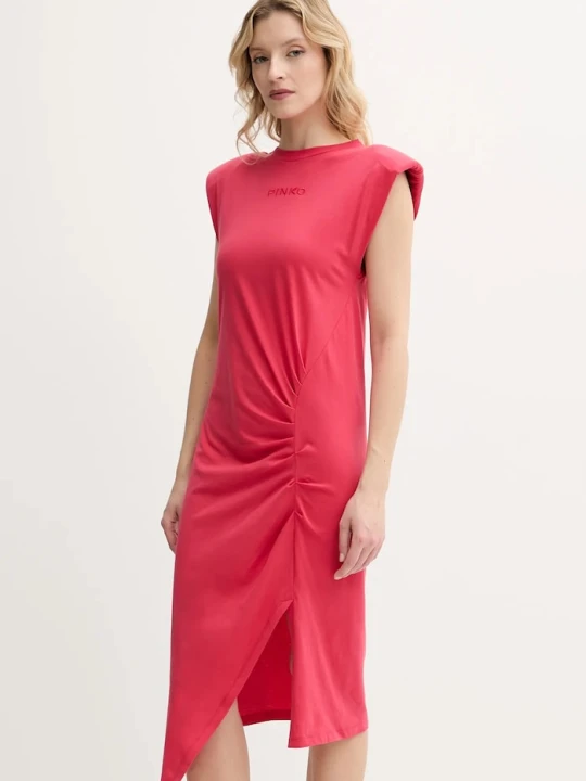 Zdjęcie produktu Pinko sukienka bawełniana czerwony