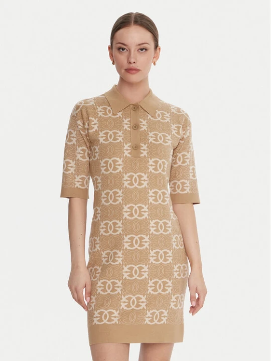 Zdjęcie produktu PINKO Sukienka dzianinowa Nothing 106039 A2YD Beżowy Regular Fit
