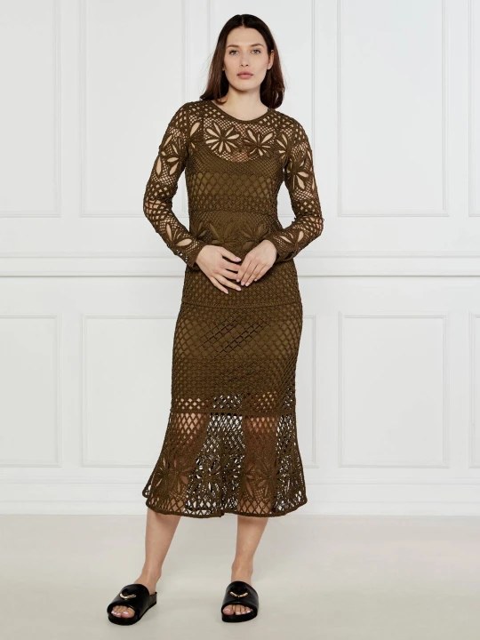 Zdjęcie produktu Pinko Sukienka + halka oliwkowy