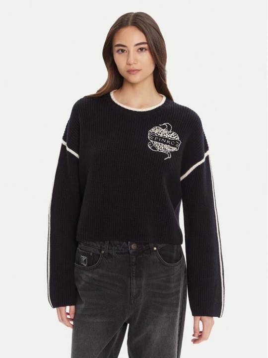 Zdjęcie produktu PINKO Sweter Alicudi 105397 A2PK Granatowy Regular Fit