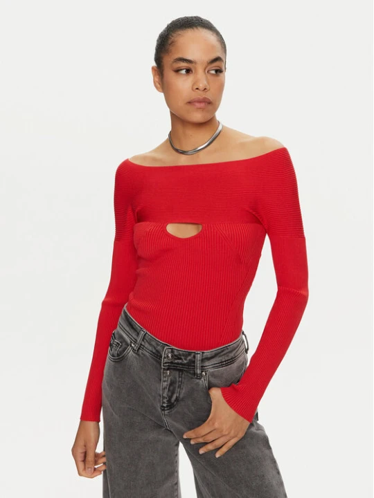 Zdjęcie produktu PINKO Sweter Amaranto 102799 A170 Czerwony Slim Fit