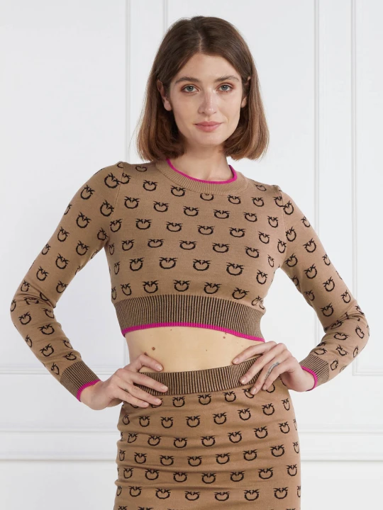Zdjęcie produktu Pinko Sweter | Cropped Fit brązowy