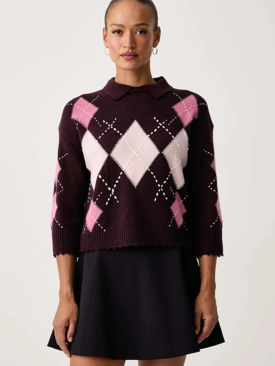 Zdjęcie produktu Pinko sweter damski wełniany bordowy