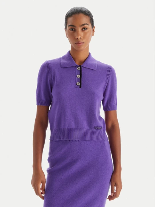 Zdjęcie produktu PINKO Polo Gorgona 105450 A2Q9 Fioletowy Regular Fit