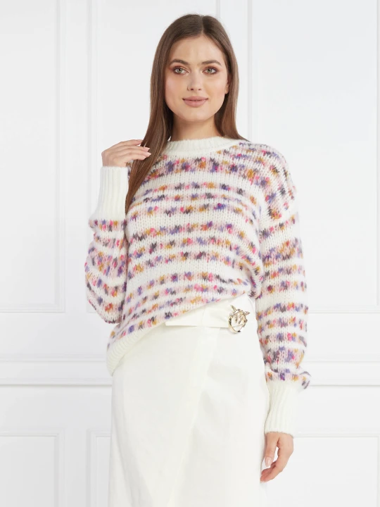Zdjęcie produktu Pinko Sweter | Regular Fit | z dodatkiem wełny biały