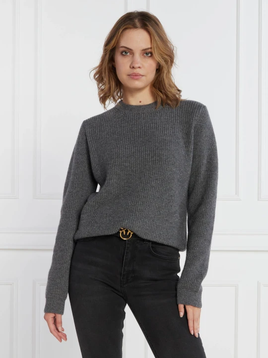 Zdjęcie produktu Pinko Sweter | Regular Fit | z dodatkiem wełny i kaszmiru grafitowy