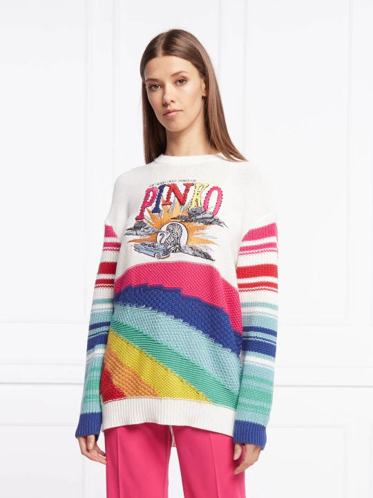 Zdjęcie produktu Pinko Sweter | Relaxed fit biały