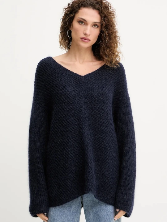Zdjęcie produktu Pinko sweter wełniany granatowy