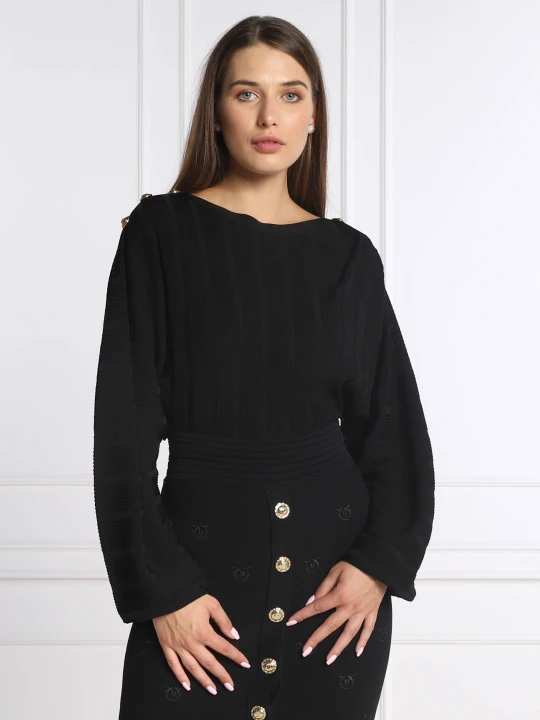 Zdjęcie produktu Pinko Sweter WINE | Cropped Fit czarny