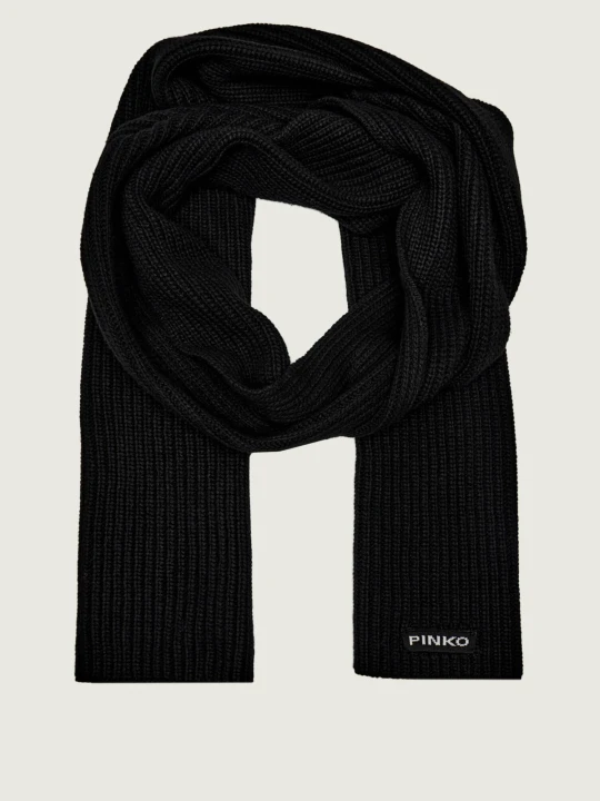 Zdjęcie produktu Pinko Szal SLOVENIA | z dodatkiem wełny i kaszmiru czarny