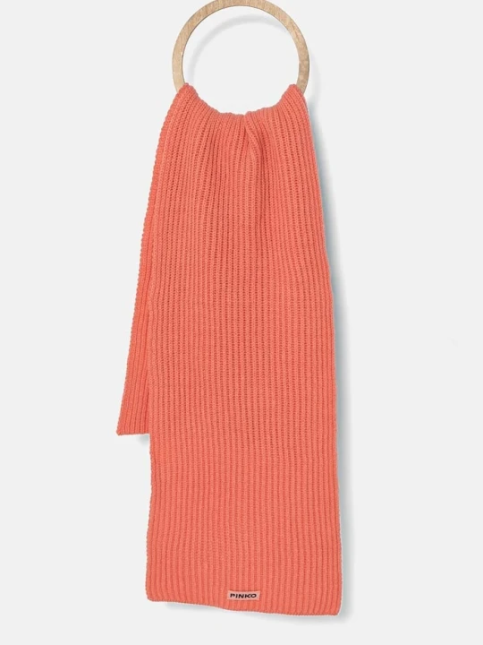 Zdjęcie produktu Pinko szalik wełniany pomarańczowy