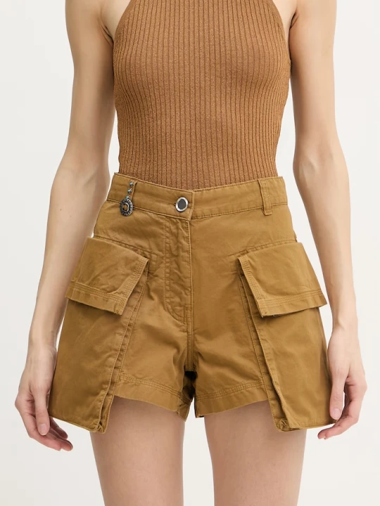 Zdjęcie produktu Pinko szorty cargo damskie bawełniane brązowy