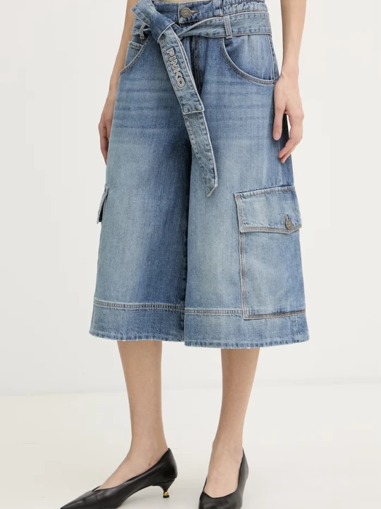 Zdjęcie produktu Pinko szorty cargo damskie jeansowe niebieski