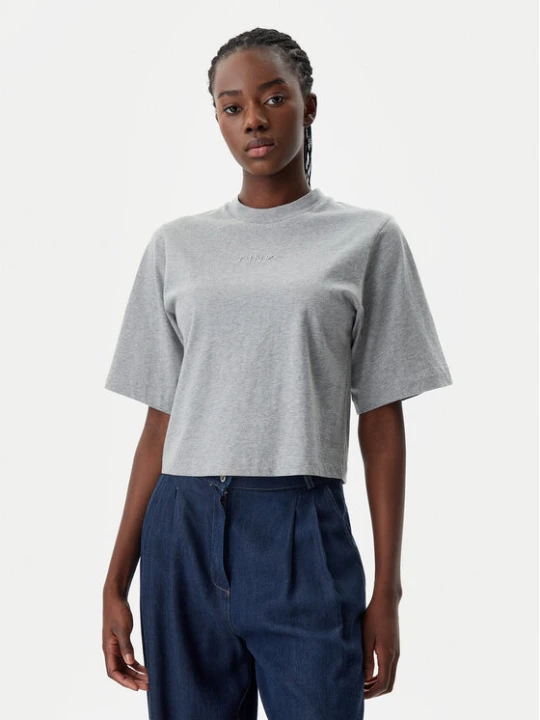 Zdjęcie produktu PINKO T-Shirt 104604 A2F8 I42 Szary Regular Fit