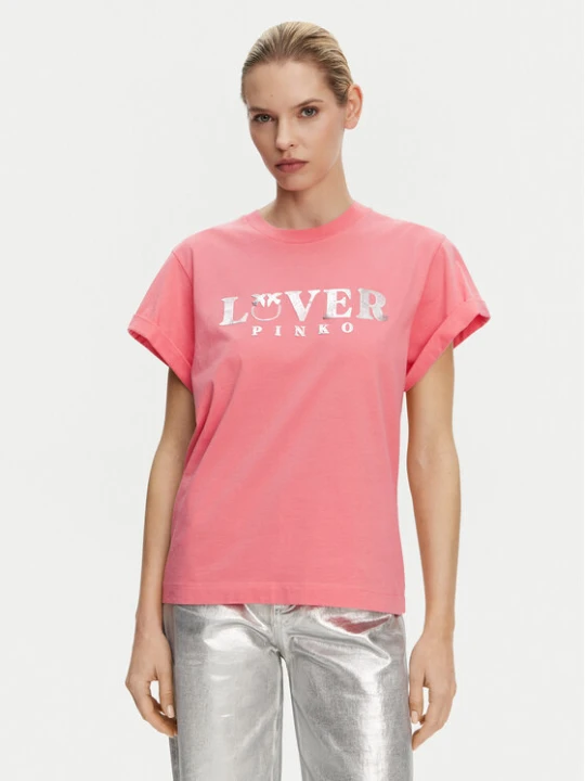 Zdjęcie produktu PINKO T-Shirt 104605 A2D1 N55 Różowy Regular Fit