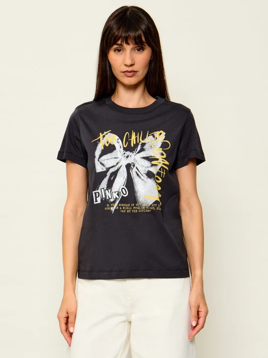 Zdjęcie produktu Pinko T-shirt Basico | Regular Fit grafitowy
