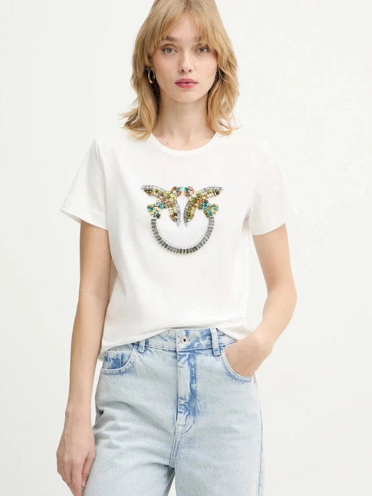 Zdjęcie produktu Pinko t-shirt bawełniany biały