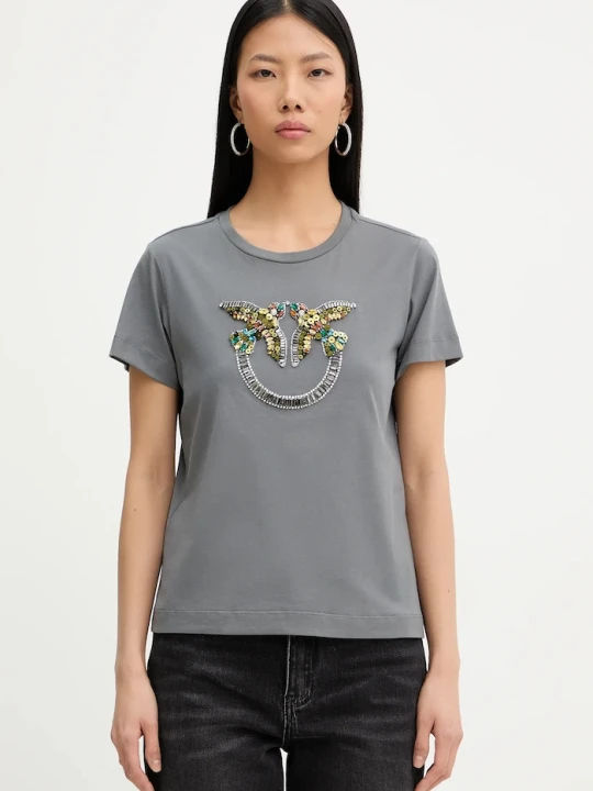 Zdjęcie produktu Pinko t-shirt bawełniany szary