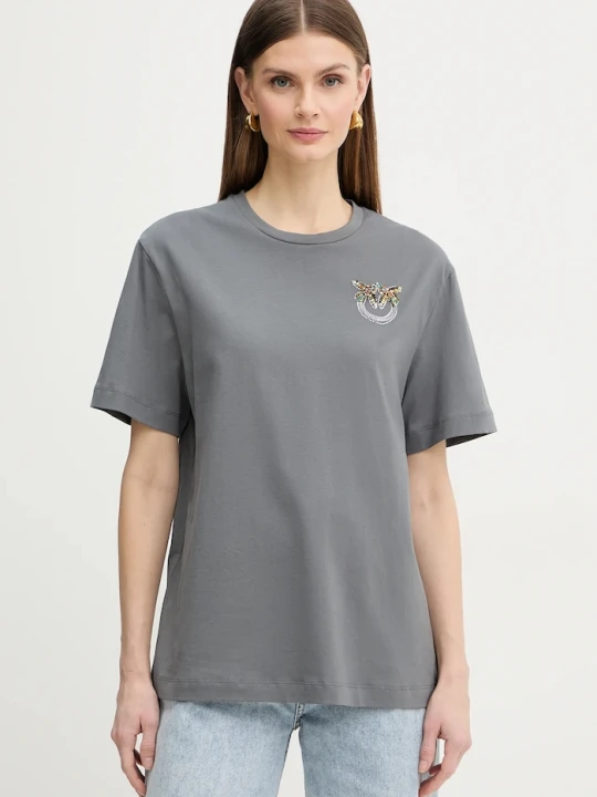 Zdjęcie produktu Pinko t-shirt bawełniany szary