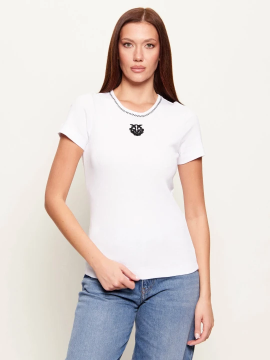 Zdjęcie produktu Pinko T-shirt Brugherio | Slim Fit biały