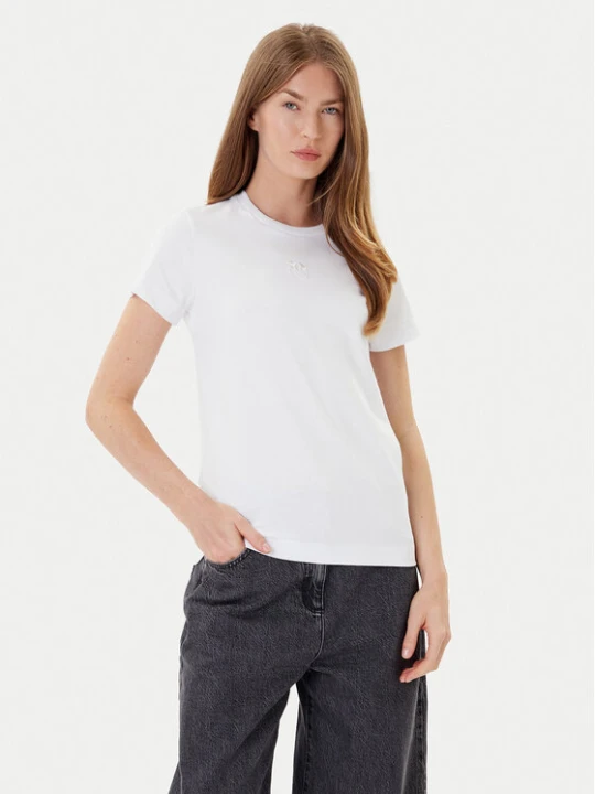 Zdjęcie produktu PINKO T-Shirt Bussolotto 100355 A2RD Biały Regular Fit