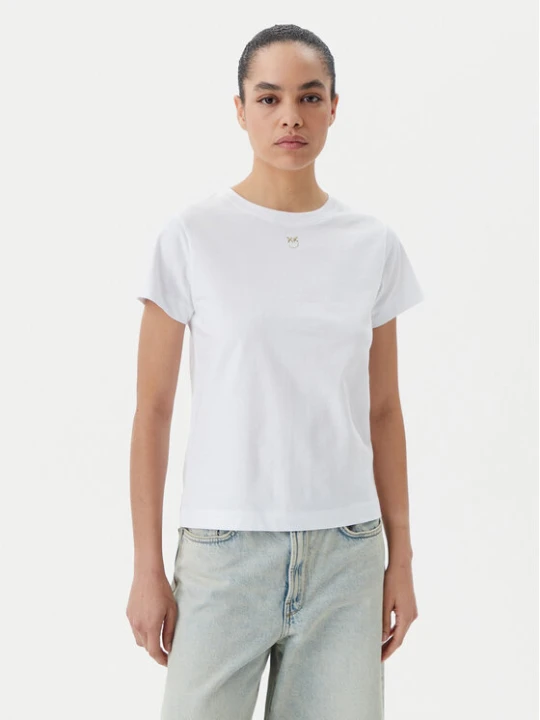 Zdjęcie produktu PINKO T-Shirt Bussolotto 100373 A2OG Biały Regular Fit