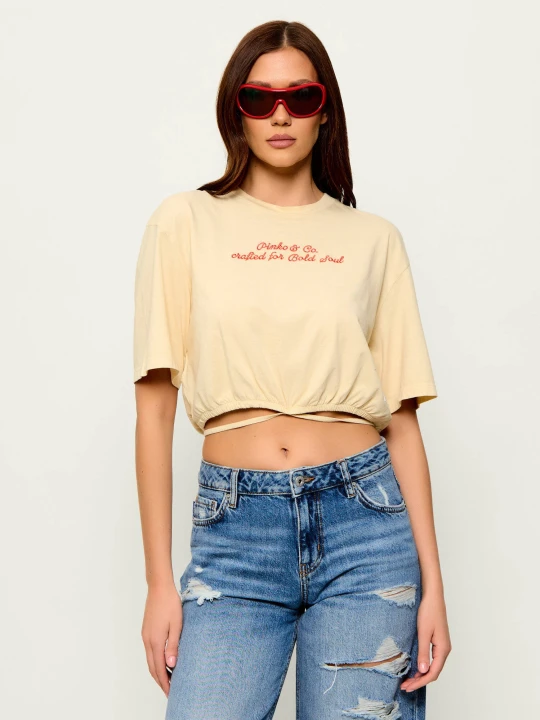 Zdjęcie produktu Pinko T-shirt CALDES | Cropped Fit żółty