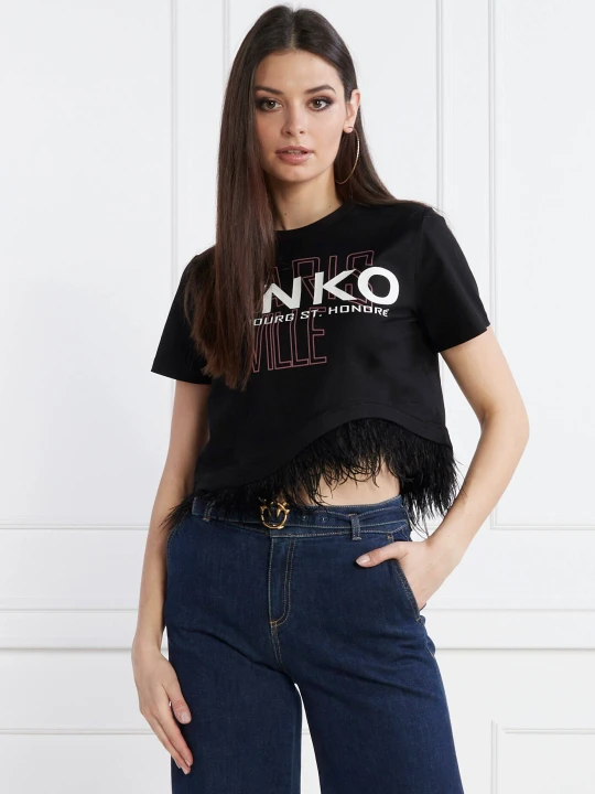 Zdjęcie produktu Pinko T-shirt | Cropped Fit czarny