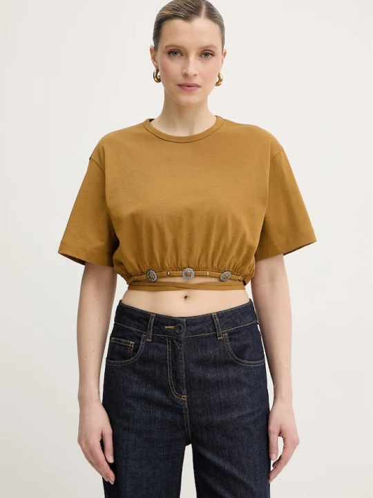 Zdjęcie produktu Pinko t-shirt damski bawełniany zielony