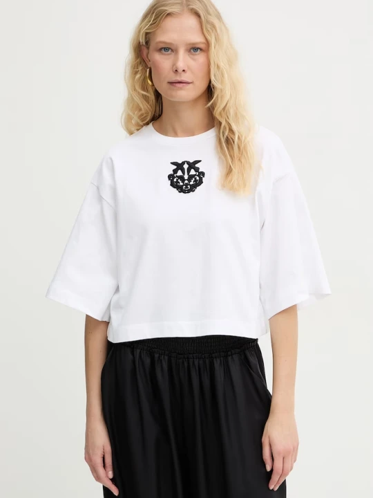 Zdjęcie produktu Pinko T-shirt damski bawełniany biały