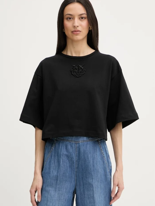 Zdjęcie produktu Pinko T-shirt damski bawełniany czarny