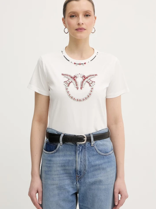 Zdjęcie produktu Pinko t-shirt damski bawełniany biały