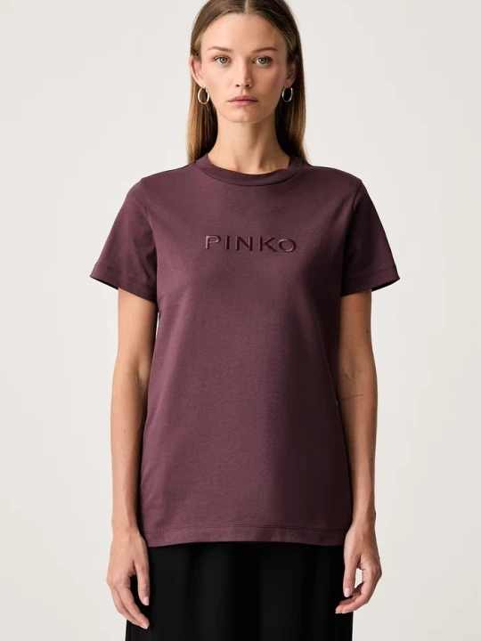 Zdjęcie produktu Pinko T-shirt damski bawełniany bordowy