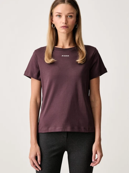 Zdjęcie produktu Pinko T-shirt damski bawełniany bordowy